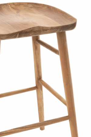 Scaun de bar Ana Teak, Lemn, Maro, 39.5x41.5x75.5 cm [7]