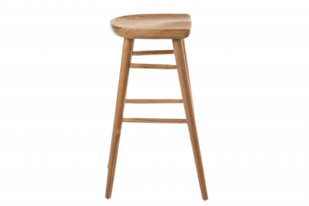 Scaun de bar Ana Teak, Lemn, Maro, 39.5x41.5x75.5 cm [3]