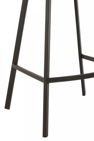 Scaun de bar Babette, Metal/Textil, Bej/Negru, 47x43x95 cm [4]