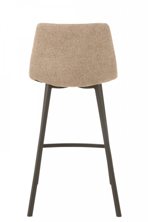 Scaun de bar Babette, Metal/Textil, Bej/Negru, 47x43x95 cm [3]