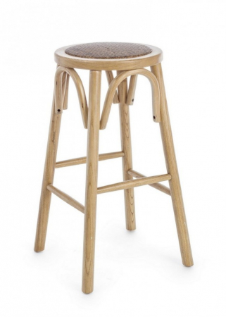 Scaune de bar - Scaun de bar CIRCLE, lemn, maro, 40x73cm