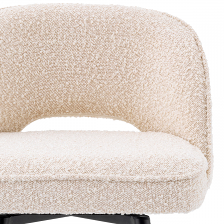 Scaun de bar, Cliff bouclé crem set de 2 [4]