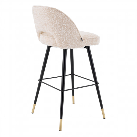 Scaun de bar, Cliff bouclé crem set de 2 [3]