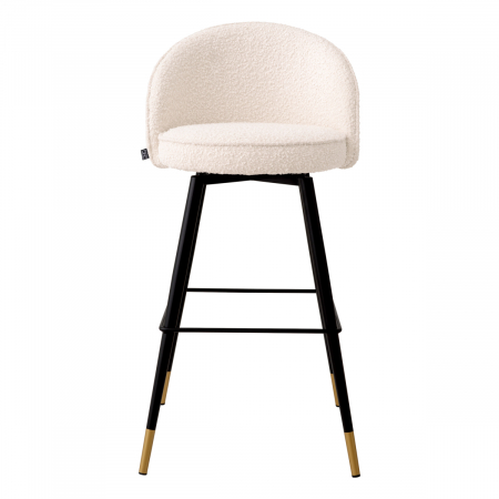 Scaun de bar, Cooper bouclé crem set de 2 [2]