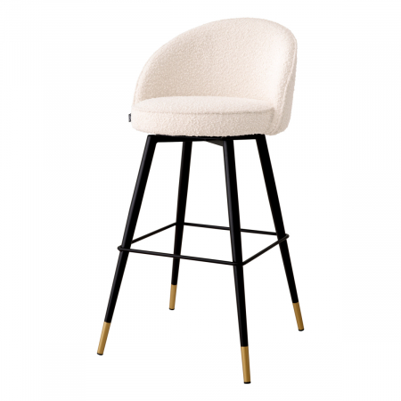Scaun de bar, Cooper bouclé crem set de 2 [1]