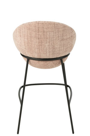 Scaun de bar din metal, roz deschis/negru [3]