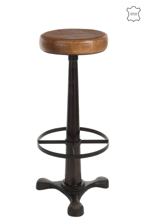 Scaun de bar din piele/met [1]