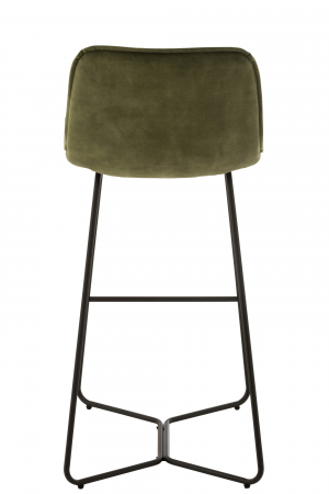 Scaun de bar Laurent, Textil/Metal, Verde/Gri, 56.8x48x103.2 cm [6]