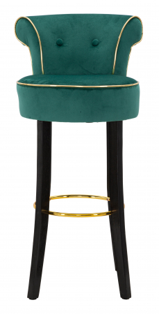 Scaun de bar Luxy, MDF/Lemn/Sintetic, Verde, 96x46x48 cm [9]