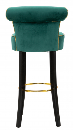 Scaun de bar Luxy, MDF/Lemn/Sintetic, Verde, 96x46x48 cm [5]