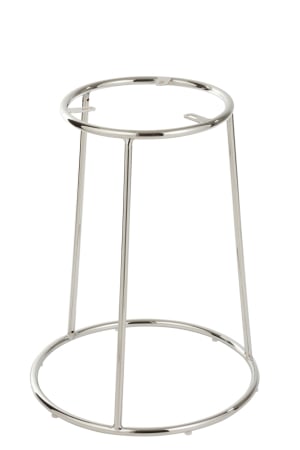 DINING - Scaun de bar mediu, Metal, Argintiu, 43x43x55 cm