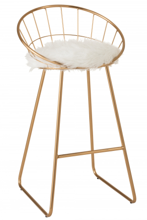 Scaune de bar - Scaun de bar, Metal, Auriu, 54x52x102 cm