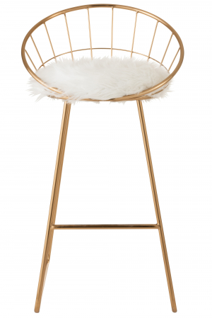 Scaun de bar, Metal, Auriu, 54x52x102 cm [1]