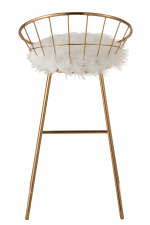 Scaun de bar, Metal, Auriu, 54x52x102 cm [3]