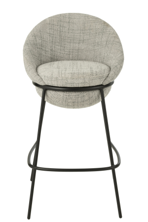 Scaun de bar metal, gri/negru [1]