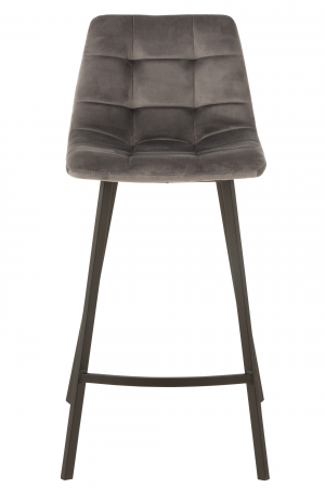 Scaun de bar Olivier, Metal/Textil, Gri, 47x43x95 cm [1]