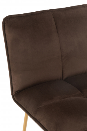Scaun de bar Pierre, Textil/Metal, Maro, 57.5x48.5x85.5 cm [3]