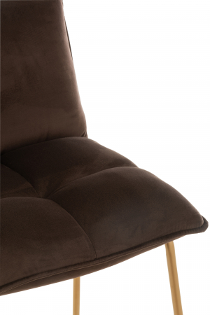 Scaun de bar Pierre, Textil/Metal, Maro, 57.5x48.5x85.5 cm [2]