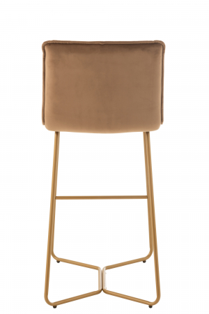 Scaun de bar Pierre, Textil/Metal, Maro, 57.5x48.5x85.5 cm [3]