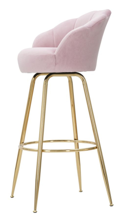 Scaun de bar roz Viena, 55x53x110 cm (inaltime sezut 88 cm) [2]