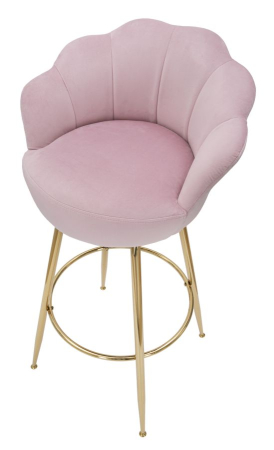 Scaun de bar roz Viena, 55x53x110 cm (inaltime sezut 88 cm) [4]