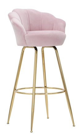 SALE % - Scaun de bar roz Viena, 55x53x110 cm (inaltime sezut 88 cm)