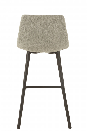 Scaun de bar Stephane, Metal/Textil, Gri, 43x45x97 cm [3]