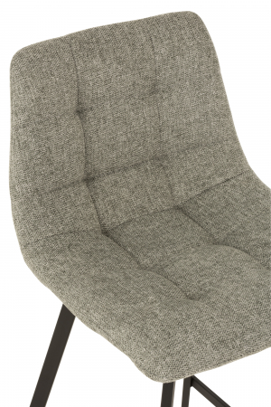 Scaun de bar Stephane, Metal/Textil, Gri, 43x45x97 cm [5]