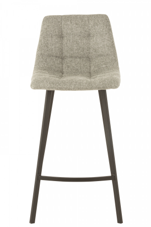 Scaun de bar Stephane, Metal/Textil, Gri, 43x45x97 cm [1]