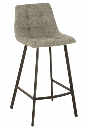 Scaune de bar - Scaun de bar Stephane, Metal/Textil, Gri, 43x45x97 cm