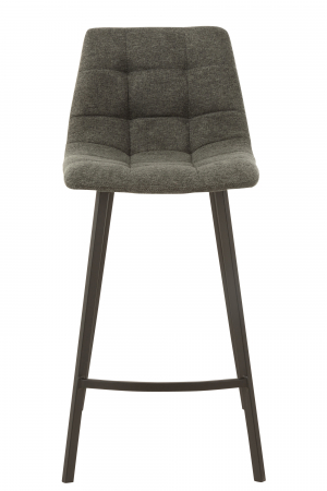 Scaun de bar Stephane, Metal/Textil, Gri inchis, 47x43x95 cm [1]