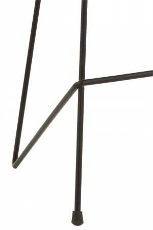 Scaun de Bar Teak, Metal/Lemn, Natural, 37x40x77 cm [4]