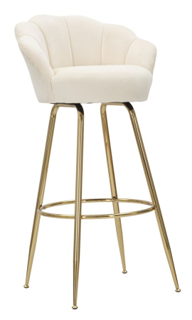 SALE % - Scaun de bar Vienna crem 55x53x110 cm (inaltime sezut 88 cm)