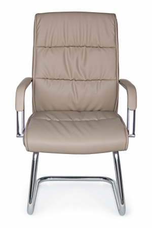 Scaun de birou Sydney, Otel/Piele ecologica, Bej, 58x60.5x101.5 cm [1]