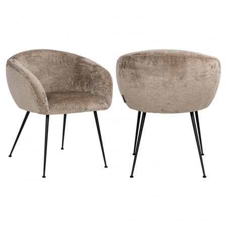 DINING - Scaun de dining, Ruby, Taupe chenille