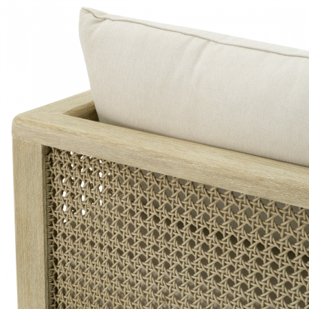 Scaun de exterior, Julian, tec rustic, culoarea nisipului (Viola), Dimensiuni: W. 90.5 | D. 86.5 | H. 88 | SD. 53 | SW. 74.5 | SH. 48 | AH. 69   [5]