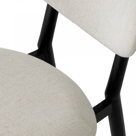 Scaun dining, Allston clasic cu finisaj negru, sentier crem [4]