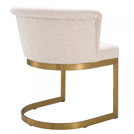 Scaun dining, Bofinger bouclé cream, Dims: W. 60 | D. 61.5 | H. 76 | SD. 46.5 | SH. 51 | AH. 76  (CM) [3]