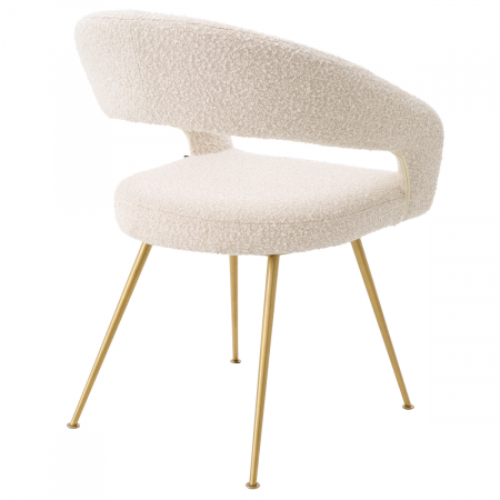 Scaun dining, Bravo bouclé crem [3]