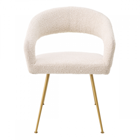 Scaun dining, Bravo bouclé crem [2]