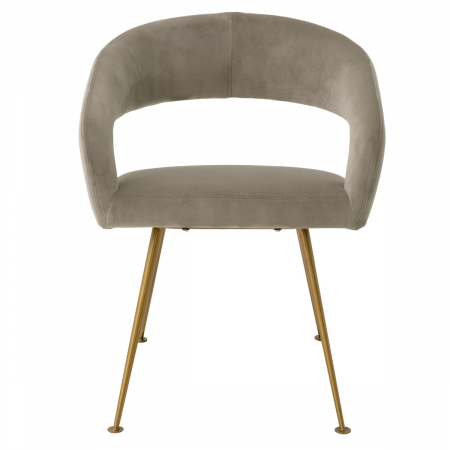 Scaun dining, Bravo Savona greige velvet [2]