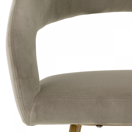 Scaun dining, Bravo Savona greige velvet [5]