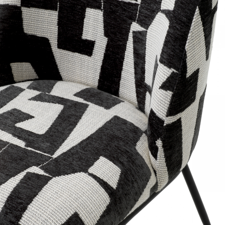 Scaun dining, Caleb brooklyn negru, Dims: W. 50 | D. 60 | H. 83 | SD. 46 | SH. 49  (CM) [4]