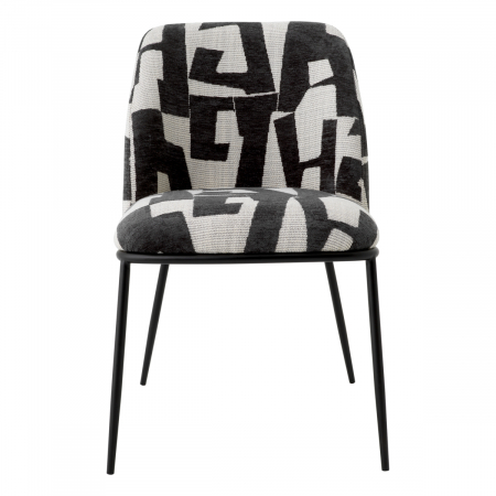 Scaun dining, Caleb brooklyn negru, Dims: W. 50 | D. 60 | H. 83 | SD. 46 | SH. 49  (CM) [1]