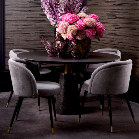 Scaun dining, Chloé clarck gri set de 2, Dims: W. 57.5 | D. 58 | H. 77 | SD. 47 | SH. 49.5  (CM) [1]