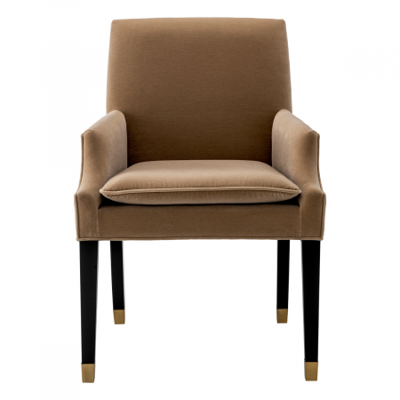 Scaun dining, Clayton Morris, merino camel, Dims: W. 62 | D. 64 | H. 90 | SD. 46 | SW. 48 | SH. 52.5 | AH. 64  (CM) [2]