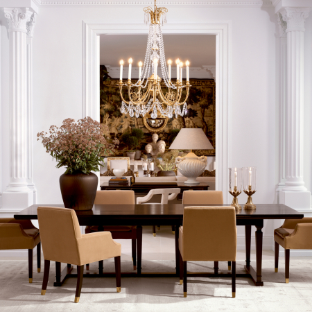 Scaun dining, Clayton Morris, merino camel, Dims: W. 62 | D. 64 | H. 90 | SD. 46 | SW. 48 | SH. 52.5 | AH. 64  (CM) [1]