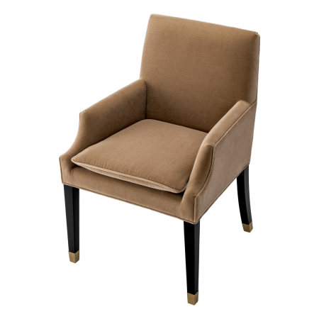 Scaun dining, Clayton Morris, merino camel, Dims: W. 62 | D. 64 | H. 90 | SD. 46 | SW. 48 | SH. 52.5 | AH. 64  (CM) [3]