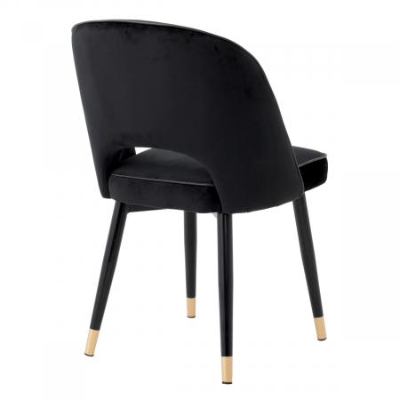 Scaun dining, Cliff Roche din catifea neagra set de 2 [3]