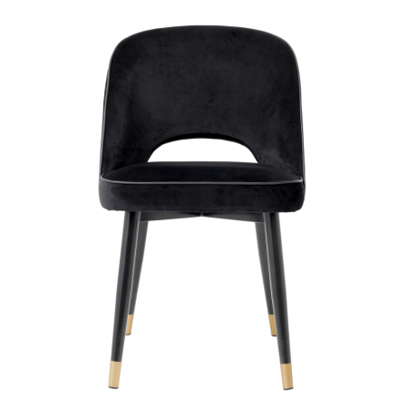 Scaun dining, Cliff Roche din catifea neagra set de 2 [2]